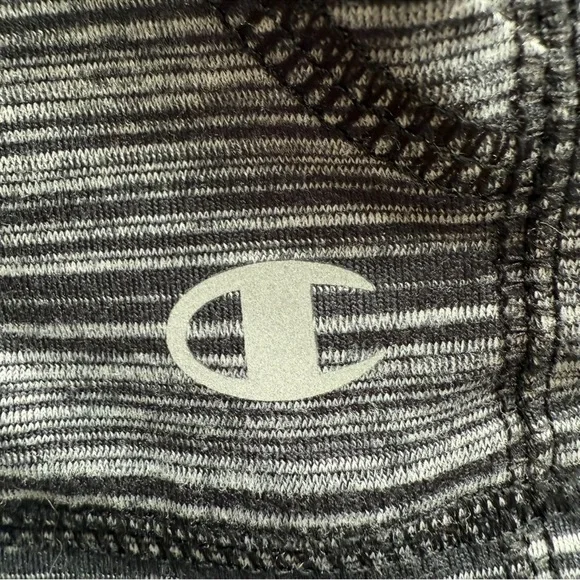 Champion Black and White Grey Performance Striped Hoodie Size XL Activewear - Picture 4 of 12